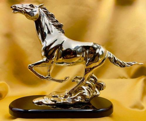 Marcello GIorgio - Sculpture, Galloping Horse 2 Kg - 31 cm -, Antiek en Kunst, Antiek | Zilver en Goud