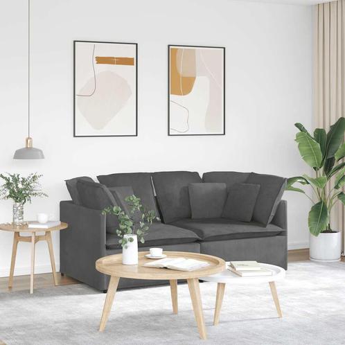 vidaXL Modulaire bank met kussens corduroy stof donkergrijs, Huis en Inrichting, Zetels | Zetels, Nieuw, Verzenden