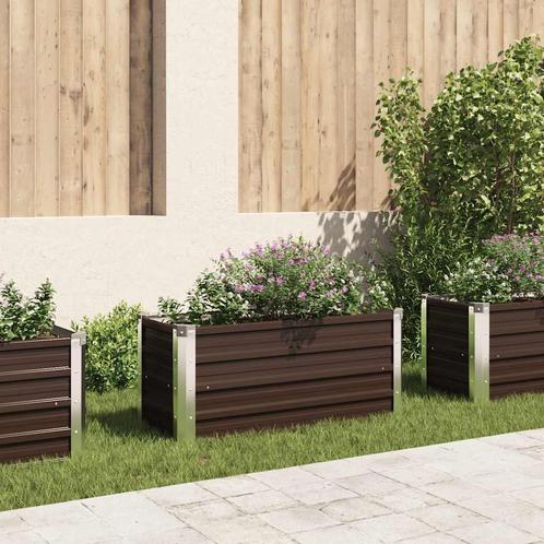 vidaXL Plantenbak verhoogd 100x40x45 cm gegalvaniseerd staal, Tuin en Terras, Bloempotten, Nieuw, Verzenden
