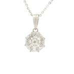 Ketting met hanger - 18 karaat Witgoud - 0.49ct. tw. Diamant