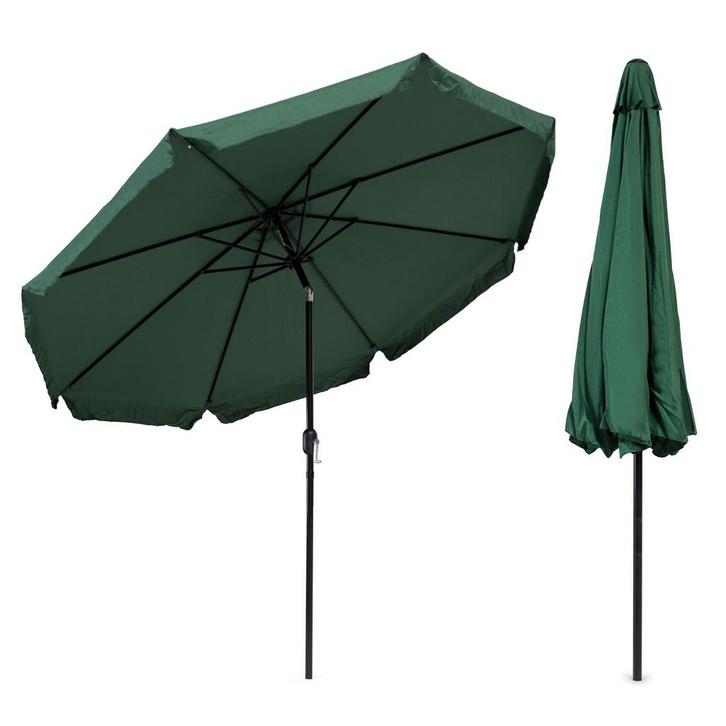 Grote groene parasol 300 cm - kantelbaar - UV-bescherming..., Tuin en Terras, Parasols, Nieuw, Ophalen of Verzenden