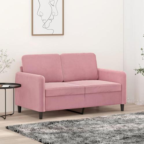 vidaXL Tweezitsbank 120 cm fluweel roze, Huis en Inrichting, Zetels | Zetels, Nieuw, Verzenden