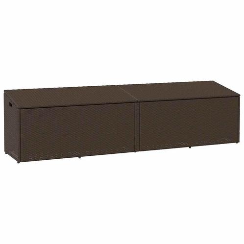 vidaXL Tuinbox 220x50x58 cm poly rattan bruin, Tuin en Terras, Bergingen en Tuinkasten, Nieuw, Verzenden