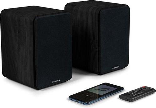 Thomson - Boekenplank Speaker Set - Zwart (Elektronica), Telecommunicatie, Zenders en Ontvangers, Nieuw, Verzenden