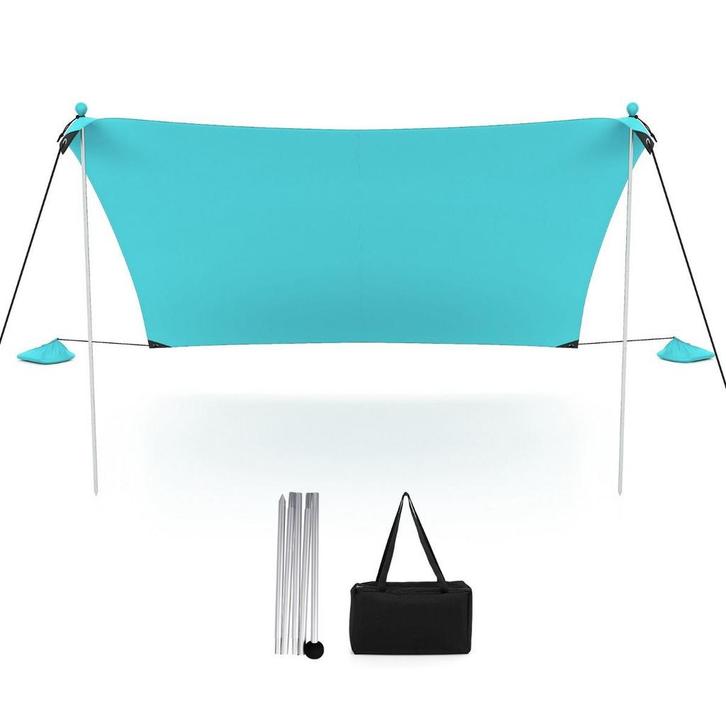 2eChoix | Coast Portable Beach Tent 3 x 3 m Turquoise -, Watersport en Boten, Hengelsport | Algemeen, Ophalen of Verzenden