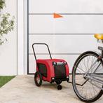 vidaXL Hondenfietstrailer oxford stof en ijzer rood en zwart, Verzenden, Nieuw
