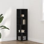 vidaXL Boekenkast Zwart Eiken 33x33x132 cm Bewerkt Hout, Huis en Inrichting, Verzenden, Nieuw