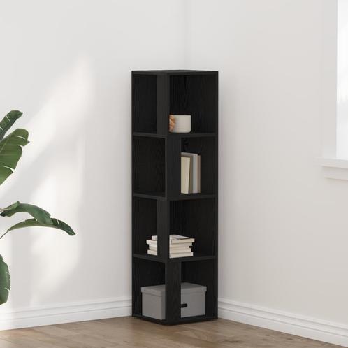 vidaXL Boekenkast Zwart Eiken 33x33x132 cm Bewerkt Hout, Huis en Inrichting, Kasten | Overige, Nieuw, Verzenden