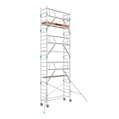 ALX rolsteiger 75 x 8.2m WH met AGS voorloopleuning, Bricolage & Construction, Échafaudages, Envoi