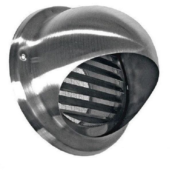 Bolrooster RVS Ø 160mm met schoepen en muggengaas, Doe-het-zelf en Bouw, Ventilatie en Afzuiging, Nieuw, Verzenden