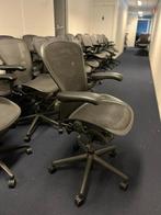 Herman Miller Aeron Full Option, Inclusief Posturefit, Verzenden, Zwart, Zo goed als nieuw, Bureaustoel
