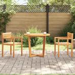 vidaXL Tuintafel rond Ø90x75 cm massief acaciahout, Tuin en Terras, Tuintafels, Verzenden, Nieuw