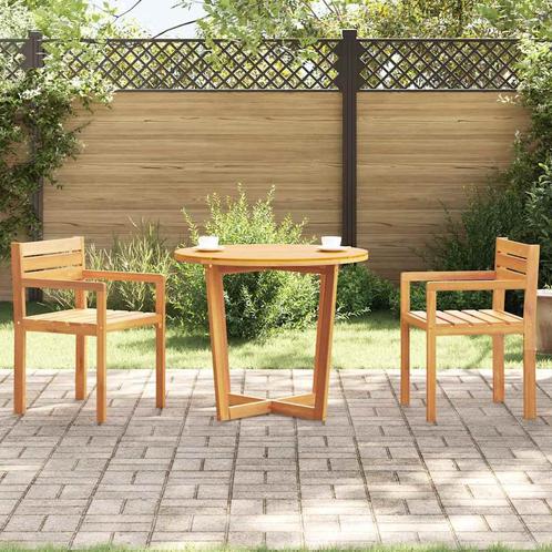 vidaXL Tuintafel rond Ø90x75 cm massief acaciahout, Tuin en Terras, Tuintafels, Nieuw, Verzenden