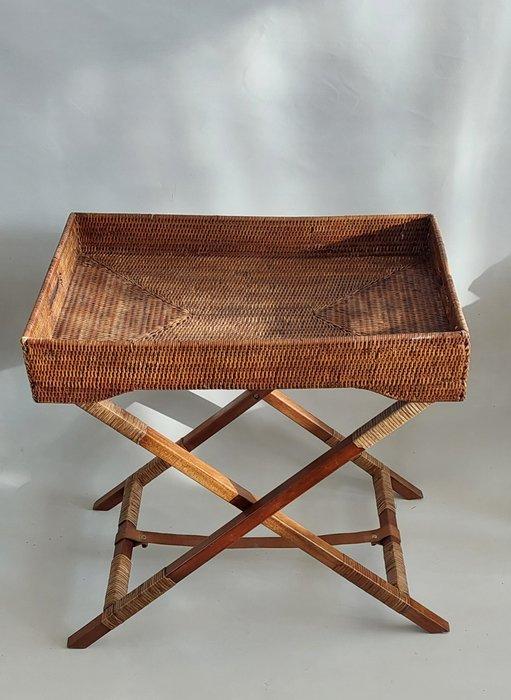 Flamant - Bijzettafel - Hout, Rattan - Rattan Butlertray, Antiek en Kunst, Curiosa en Brocante
