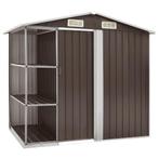 vidaXL Abri de jardin avec étagère Marron 205x130x183 cm, Verzenden, Neuf