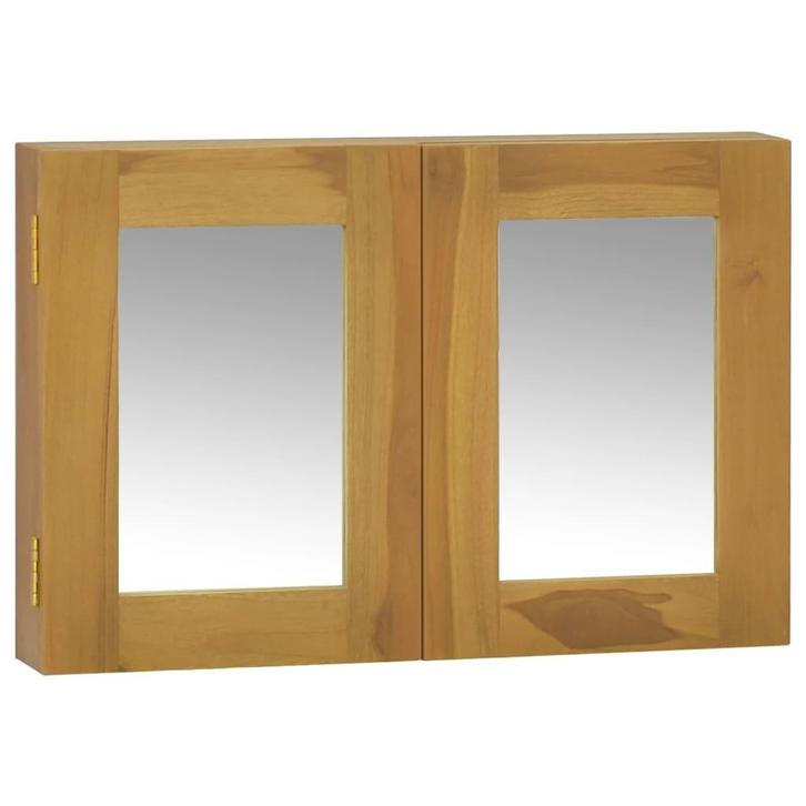 vidaXL Spiegelkast 60x10x40 cm massief teakhout, Huis en Inrichting, Kasten | Overige, Nieuw, Verzenden