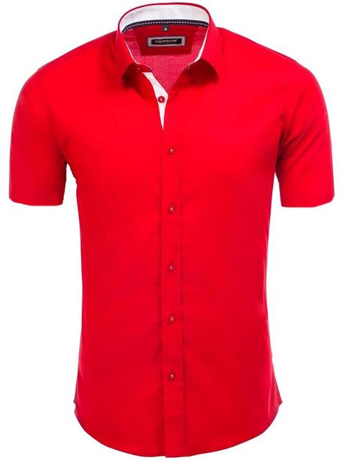 Rood Overhemd Korte Mouw Met Stretch Carisma 9102, Vêtements | Hommes, T-shirts, Envoi