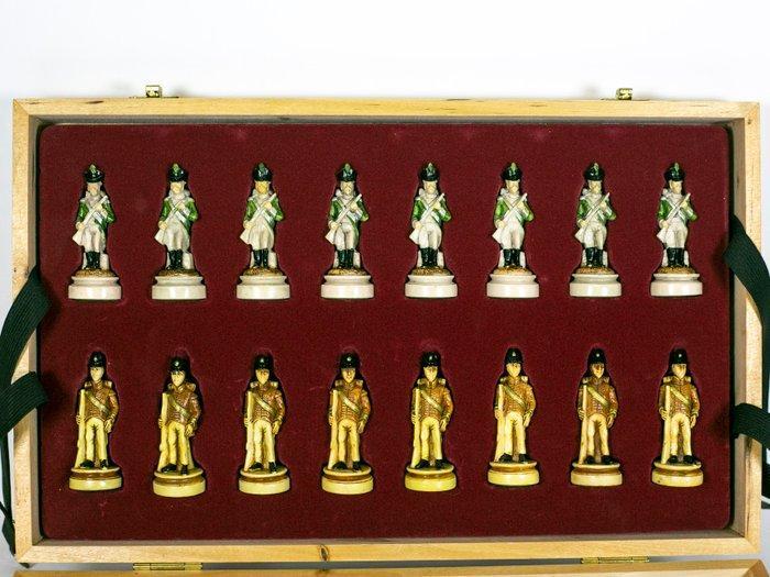 Nigri - Schaakspel - Battaglia di Waterloo - Marmerstof, Antiek en Kunst, Curiosa en Brocante