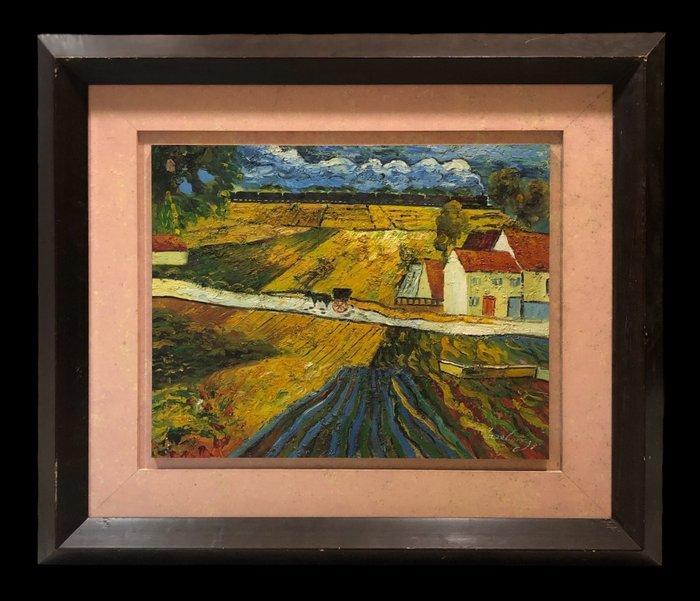 École Européene (XX) - Paysage dAuvers après la pluie, Antiek en Kunst, Kunst | Schilderijen | Klassiek