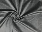 10 meter fluweel stof - Donkergrijs - 150cm breed, 200 cm of meer, Nieuw, Grijs, Polyester