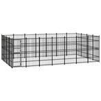 vidaXL Hondenkennel 25,8 m² staal, Verzenden, Nieuw