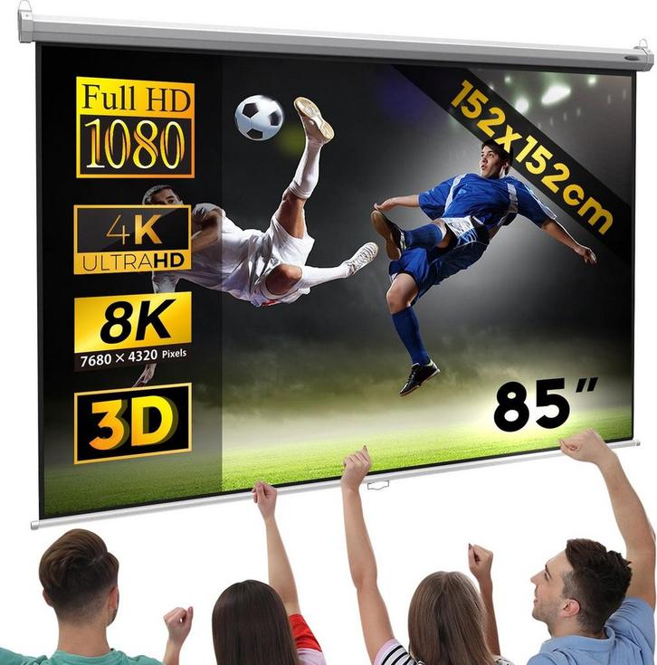 Projectiescherm – Beamer scherm - Projectiedoek - 152x152 cm, Huis en Inrichting, Overige Huis en Inrichting, Verzenden