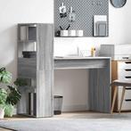 vidaXL Bureau met plank Grijs sonoma 113 x 54 x 120 cm, Verzenden, Nieuw