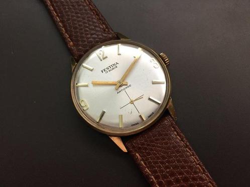 Festina - Antichoc 17 Rubis - Zonder Minimumprijs - Calibre, Handtassen en Accessoires, Horloges | Heren