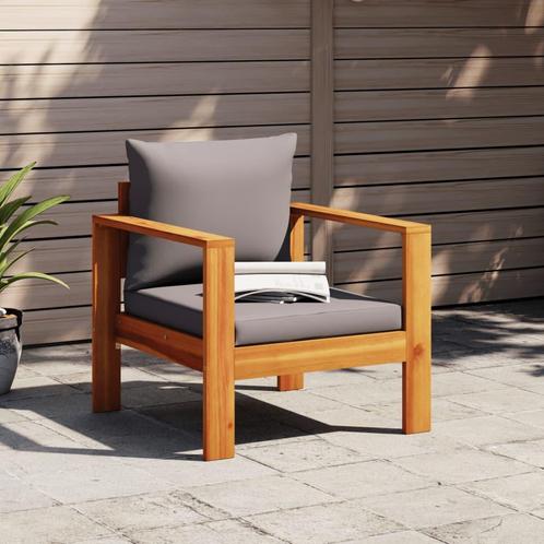 vidaXL Tuinstoel met kussens massief acaciahout, Tuin en Terras, Tuinsets en Loungesets, Nieuw, Verzenden