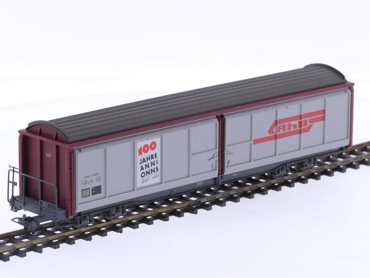 Schaal H0m Bemo 2278-1 schuifwandwagen 5107 100 Jahre An..., Hobby en Vrije tijd, Modeltreinen | H0, Gelijkstroom, Overige typen