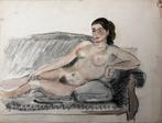 Han Rehm (1908-1970) - Vrouwelijk naakt op sofa - Art Deco