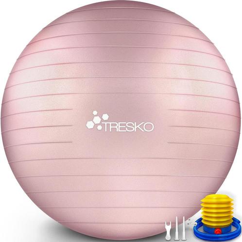 Tresko Fitness bal - Yoga bal - Pilates bal - 65cm - Roze, Huis en Inrichting, Overige Huis en Inrichting, Verzenden