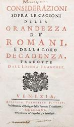 Montesquieu - La Grandezza de’ Romani - 1735, Antiek en Kunst