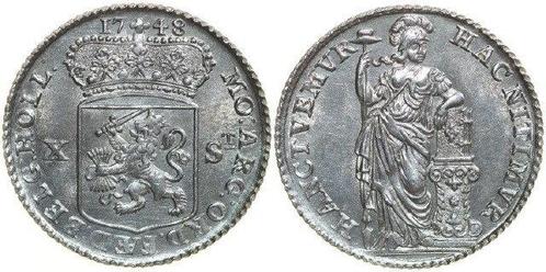 Holland 1581-1795 Ar 10 Stuiver 28mm Dated 1748, Timbres & Monnaies, Monnaies | Europe | Monnaies non-euro, Envoi