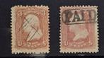 États-Unis 1861/1861 - 1861, deux timbres, 3 centimes, rose,, Postzegels en Munten, Gestempeld