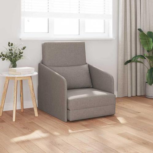 vidaXL ligbedbank 2-in-1 taupe 65x80x83 cm stof, Huis en Inrichting, Zetels | Zetels, Nieuw, Verzenden