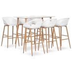 vidaXL 7-delige Barset wit, Verzenden, Nieuw