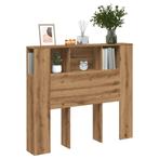 vidaXL Hoofdbordkast 120x19x104,5cm bewerkt hout artisanaal, Huis en Inrichting, Verzenden, Nieuw