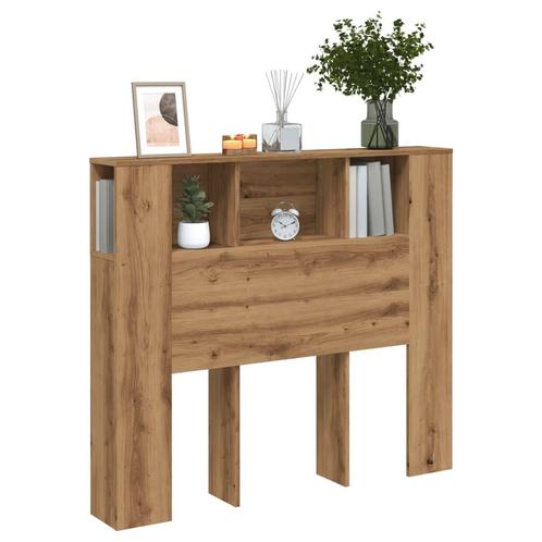 vidaXL Hoofdbordkast 120x19x104,5cm bewerkt hout artisanaal, Huis en Inrichting, Slaapkamer | Bedden, Nieuw, Verzenden
