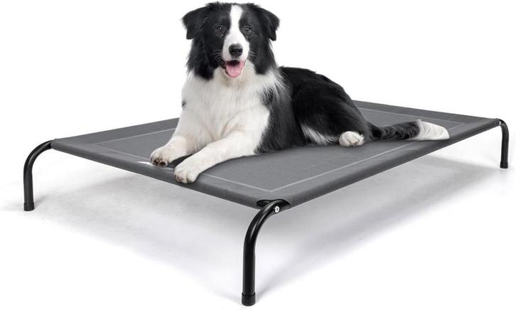 Hondenbed op pootjes - Grijs - 124x90 cm - Nobleza, Dieren en Toebehoren, Overige Dieren-accessoires, Verzenden