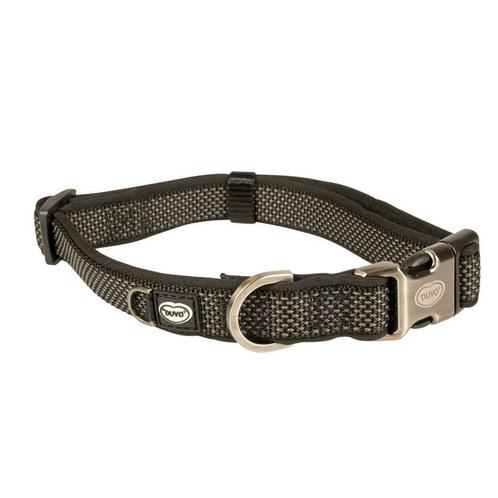 Duvo Halsband Nylon 30-45cm/15mm zwart, Animaux & Accessoires, Colliers & Médailles pour chiens