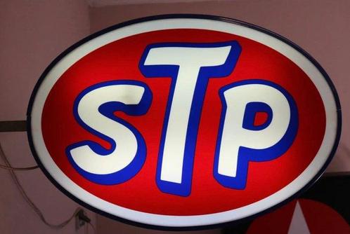 STP Racing Sign (with Light) - Panneau publicitaire, Antiek en Kunst, Curiosa en Brocante