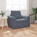 vidaXL slaapbank 2-in-1 donkergrijs 98x71x83 cm fluweel, Huis en Inrichting, Zetels | Zetels, Verzenden, Nieuw