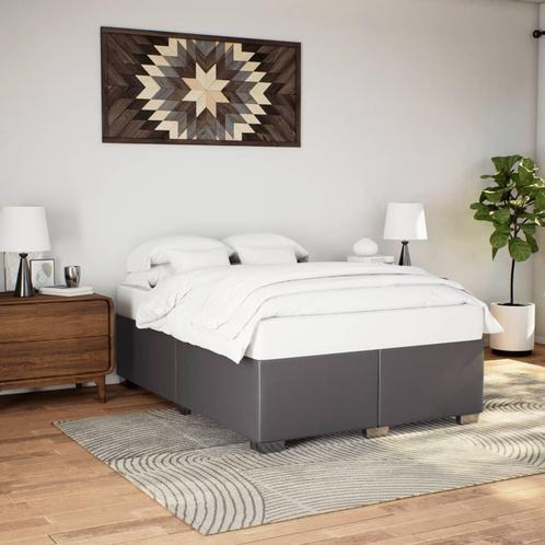 vidaXL Bedframe kunstleer grijs 160x200 cm, Huis en Inrichting, Slaapkamer | Bedden, Nieuw, Verzenden