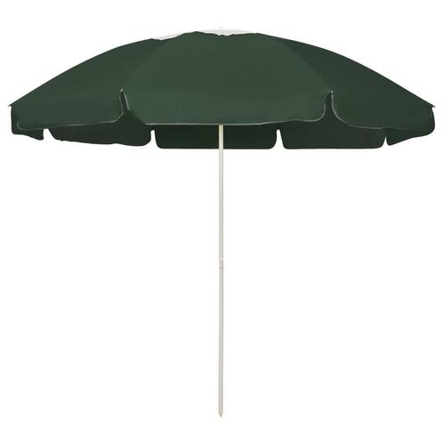 vidaXL Strandparasol 240 cm groen, Tuin en Terras, Parasols, Nieuw, Verzenden
