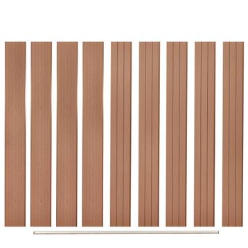 vidaXL Vervangende schuttingplanken 9 st 170 cm HKC bruin, Verzenden