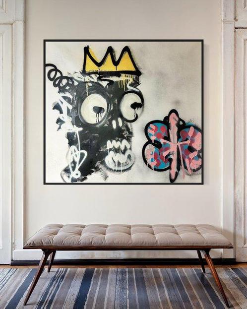 Timo Wedell (1994) - The Butterfly Like Basquiat - XXL, Antiek en Kunst, Kunst | Schilderijen | Modern