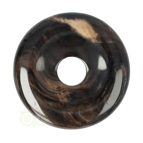 Versteend hout Donut Nr 18 - Ø 4 cm, Handtassen en Accessoires, Edelstenen, Nieuw, Verzenden