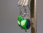 Turquoise Oorbellen - Hoogte: 42 mm - Breedte: 14.4 mm- 6.4