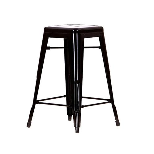 Barkruk Tolix style barkruk 66cm glanzend zwart, Maison & Meubles, Tabourets de bar, Envoi